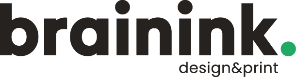 Logo dell'agenzia di grafica e stampa Brainink. di Milano